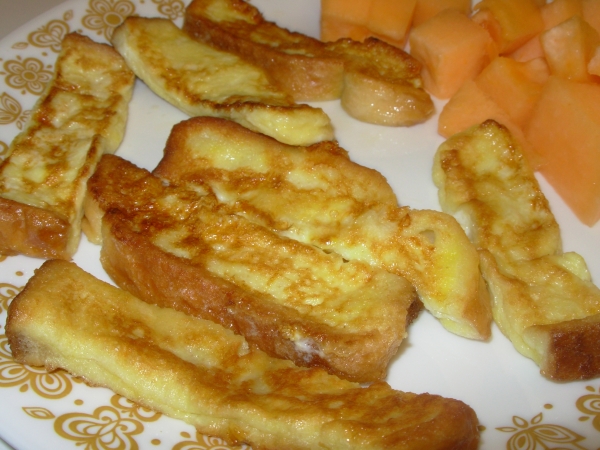 Creation of French Toast and Melon: Step 3